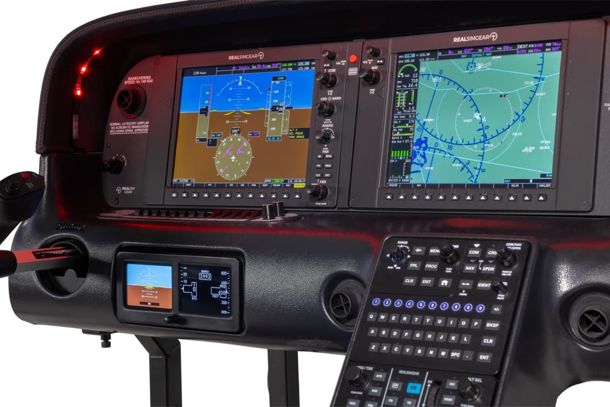 Garmin Perspective primary flight display, multi function display and the GCU keypad
